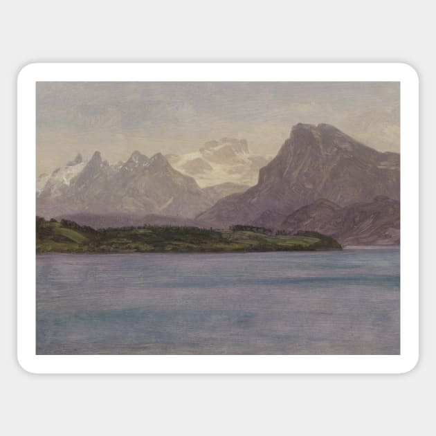 Alaskan Coast Range by Albert Bierstadt Sticker by Classic Art Stall